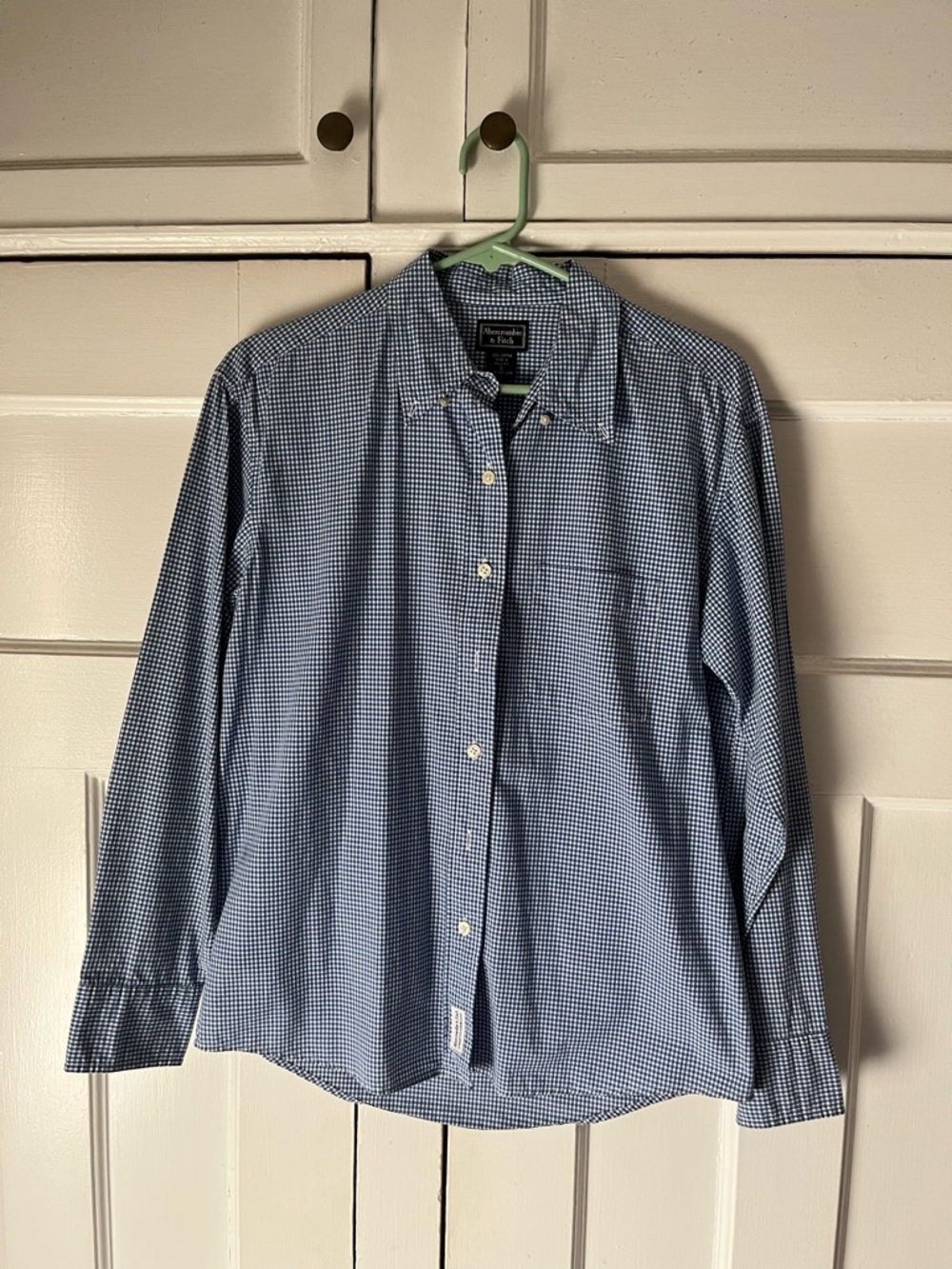 VTG A&F - Blue Check Button-Down Shirt - Women’s Size S